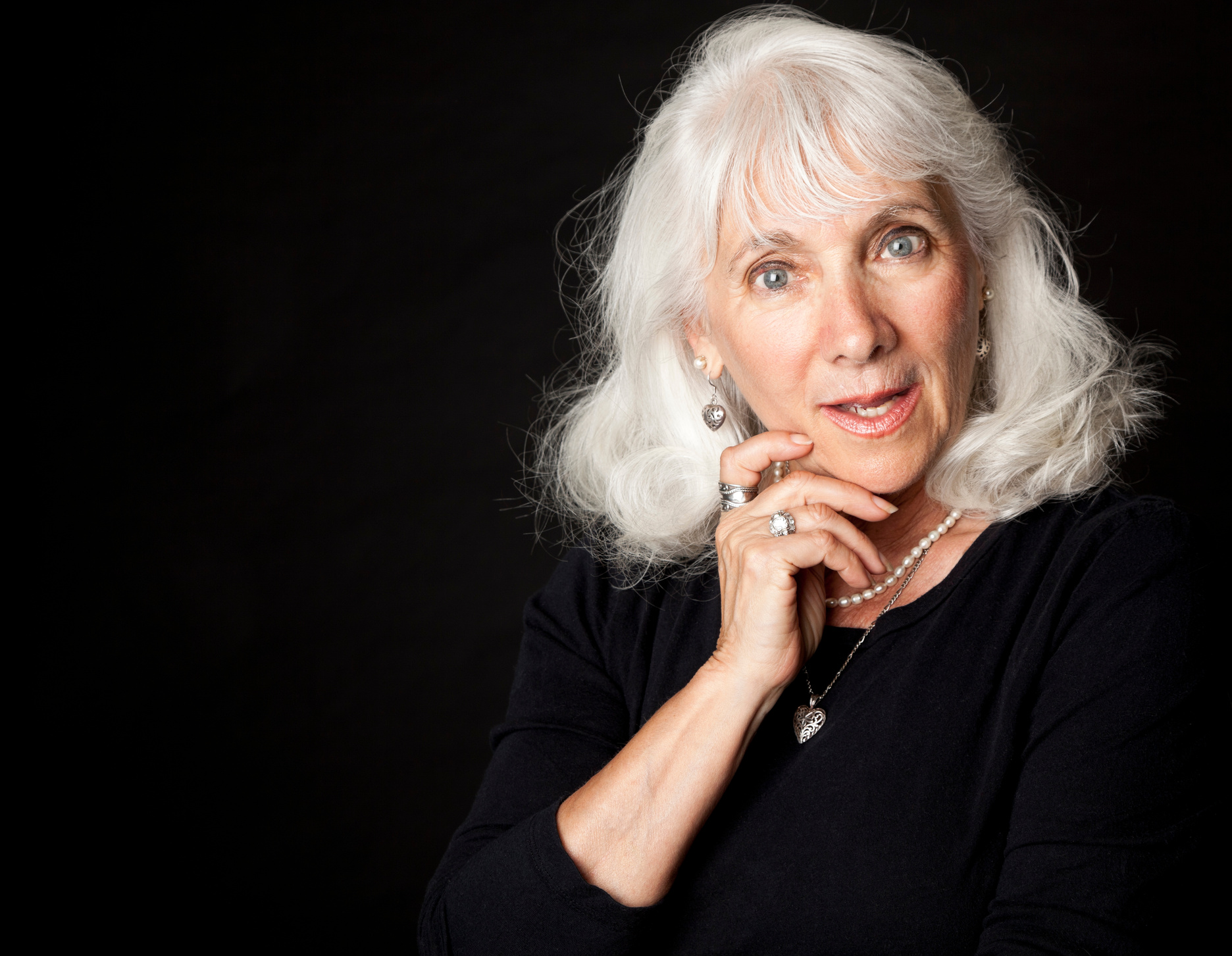 portrait of senior white haired woman